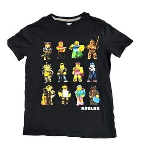 Old Navy Black Kids T-Shirt with Colorful Characters